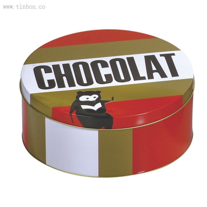 round chocolate tin box round chocolate tin box