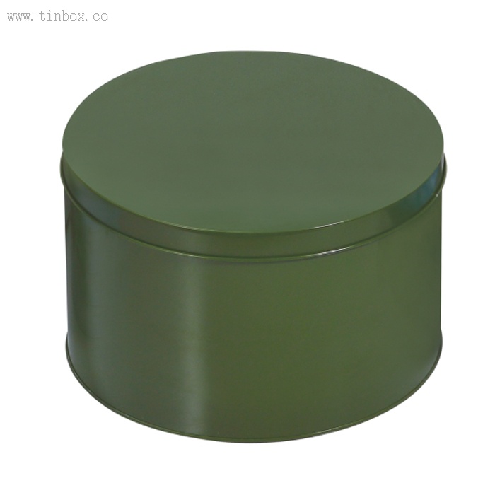 green round chocolate tin box green round chocolate tin box