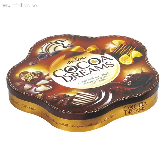 flower shaped chocolate tin box flower shaped chocolate tin box