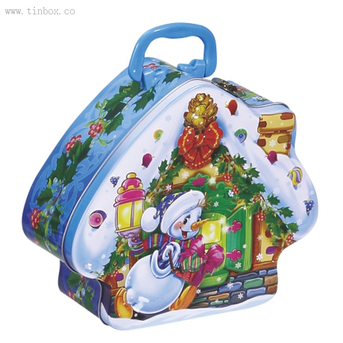 house shaped chocolate tin box with handle house shaped chocolate tin box with handle