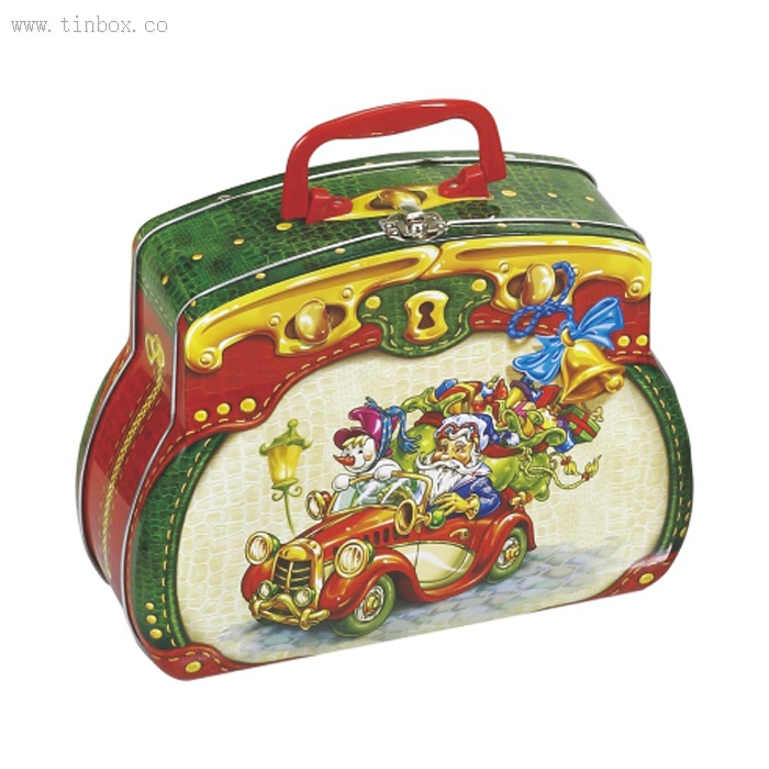 purse shaped chocolate tin box with handle purse shaped chocolate tin box with handle