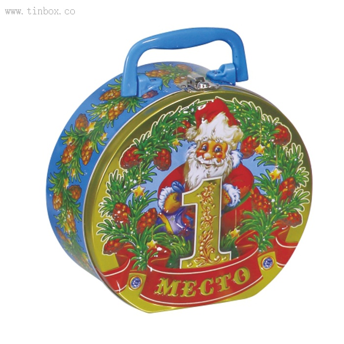 round chocolate tin box with handle round chocolate tin box with handle