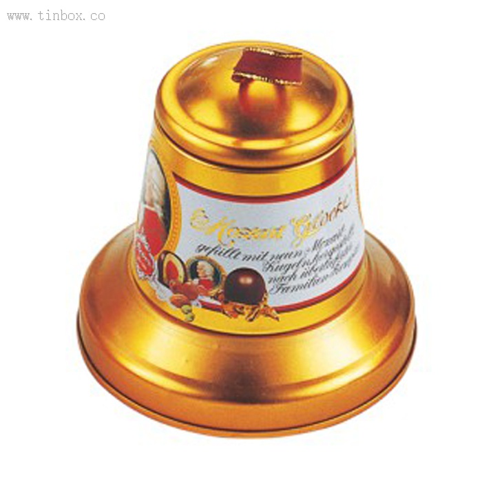 bell shaped chocolate tin box bell shaped chocolate tin box