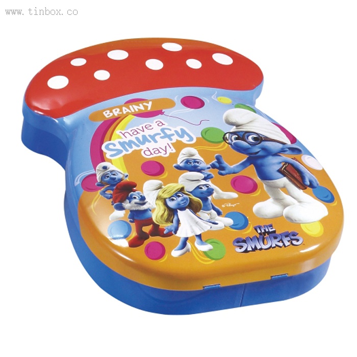 The Smurfs Tin gift box for coffee packaging The Smurfs Tin gift box for coffee packaging