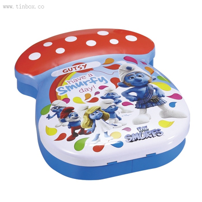 The Smurfs Tin coffee box with handle The Smurfs Tin coffee box with handle