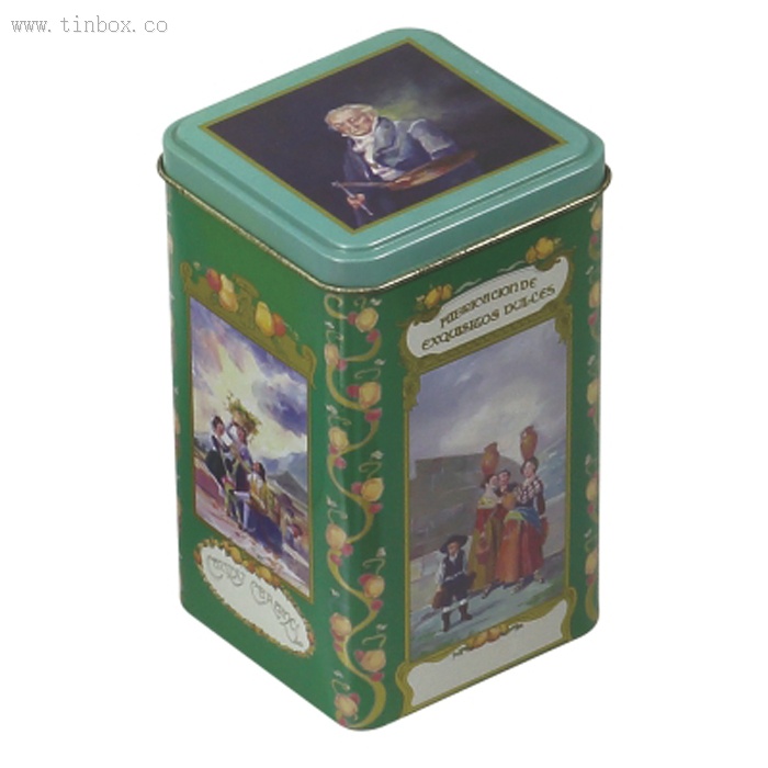 coffee square tin box coffee square tin box