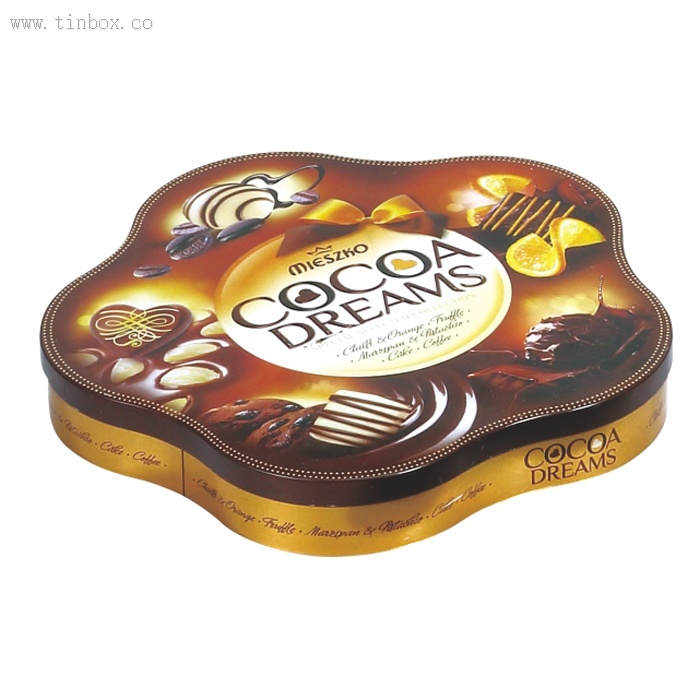 flower shaped coffee tin box flower shaped coffee tin box