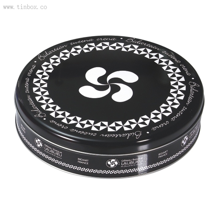 black round coffee tin box black round coffee tin box