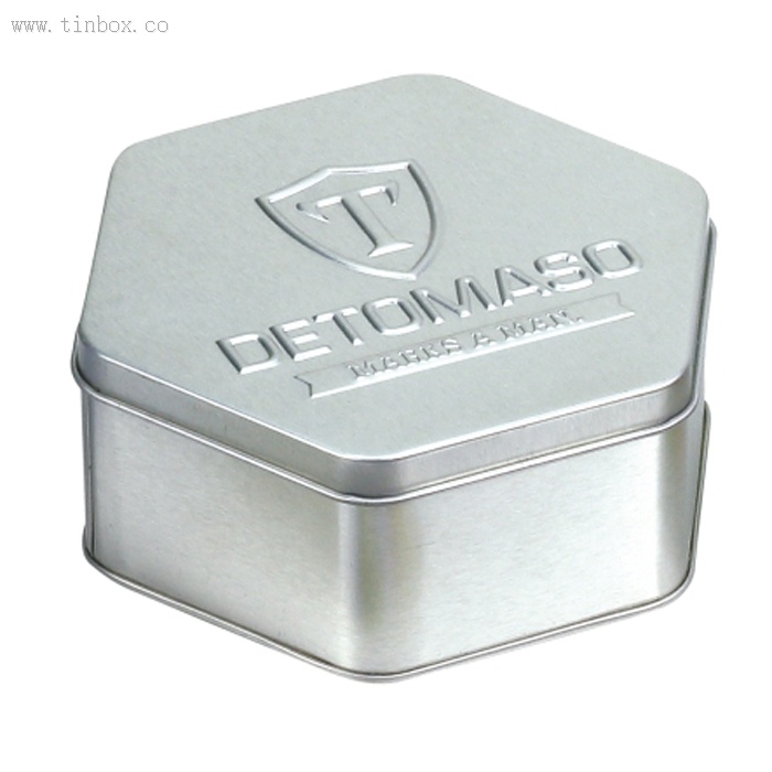hexagon coffee tin box hexagon coffee tin box