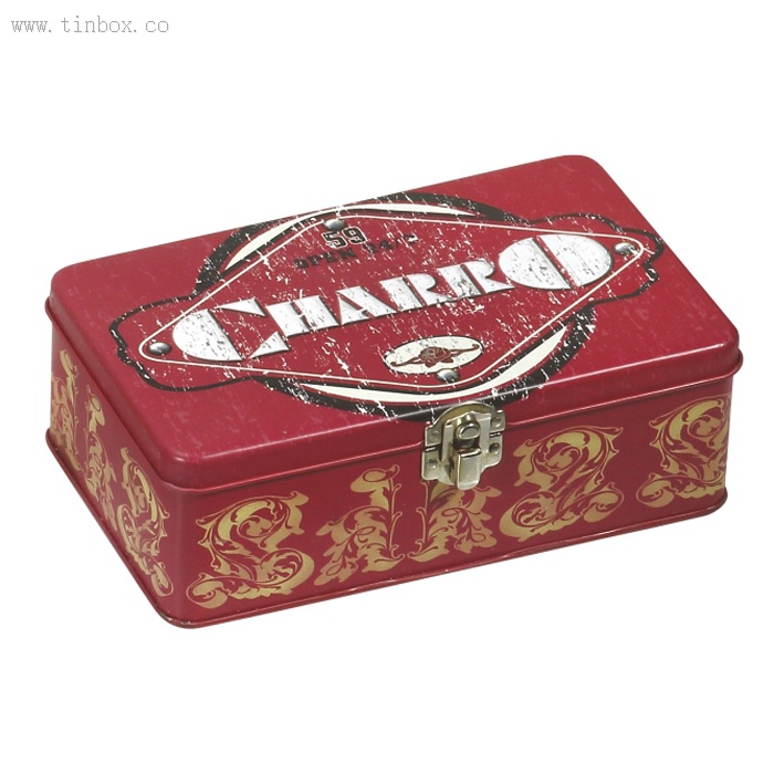 rectangular coffee tin box with lock rectangular coffee tin box with lock