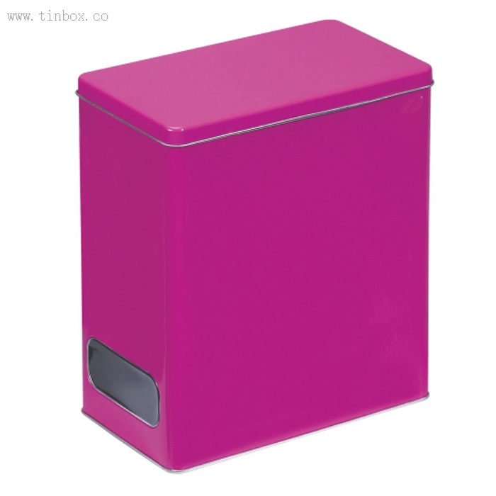 rectangular coffee tin box with window body rectangular coffee tin box with window body