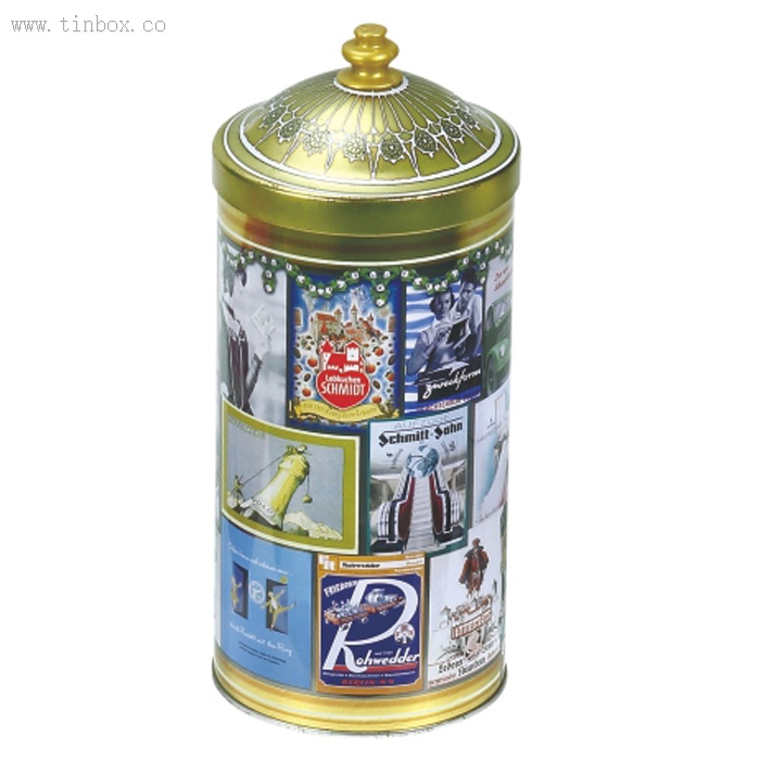 vintage house shaped round tin box vintage house shaped round tin box