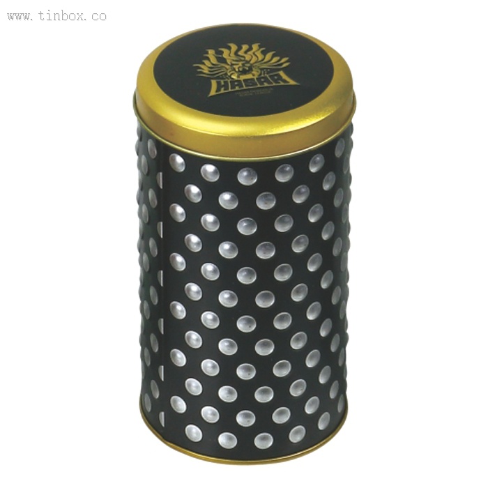 coffee round tin box with 3D embossing coffee round tin box with 3D embossing