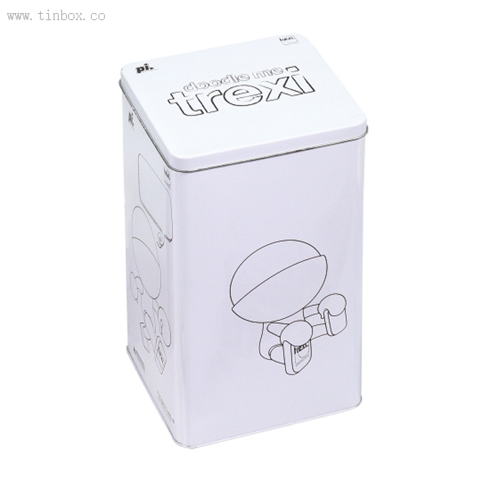 square tall coffee tin box square tall coffee tin box