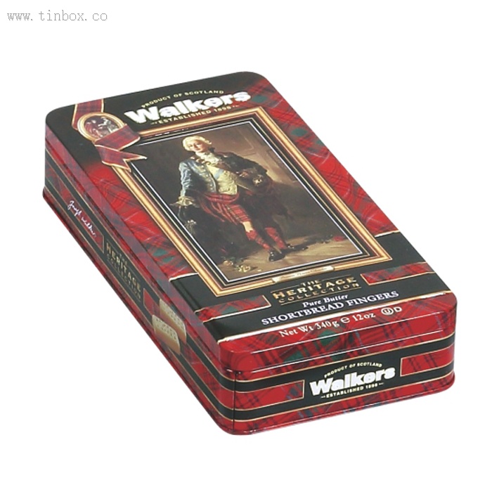 rectangular tea tin box with neckling body rectangular tea tin box with neckling body