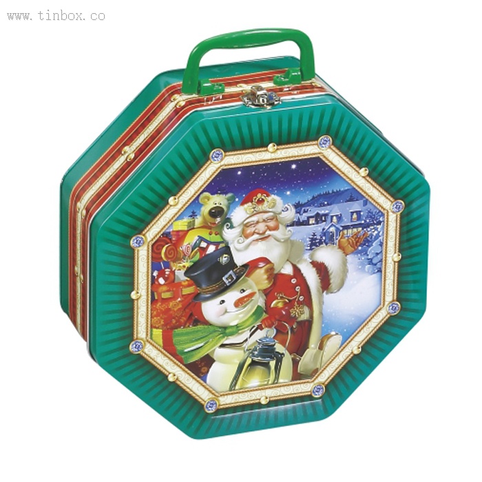 octagon tea tin box with handle octagon tea tin box with handle