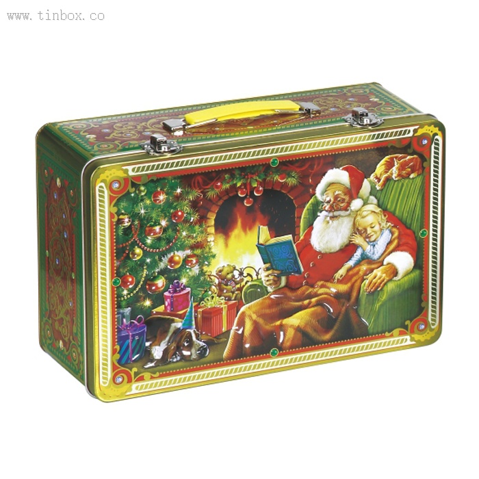 big rectangular tea tin box with handle and lock big rectangular tea tin box with handle and lock