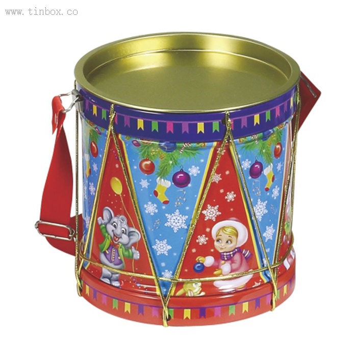 drum shaped tea tin box drum shaped tea tin box