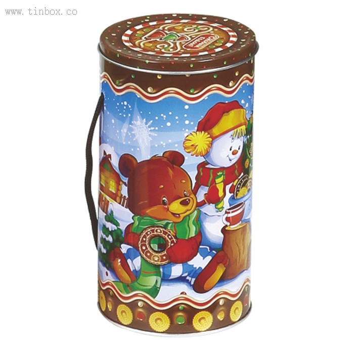 custom round tea tin box with handle custom round tea tin box with handle
