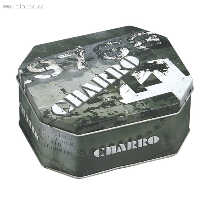 rectangular tea tin box with cut corner rectangular tea tin box with cut corner