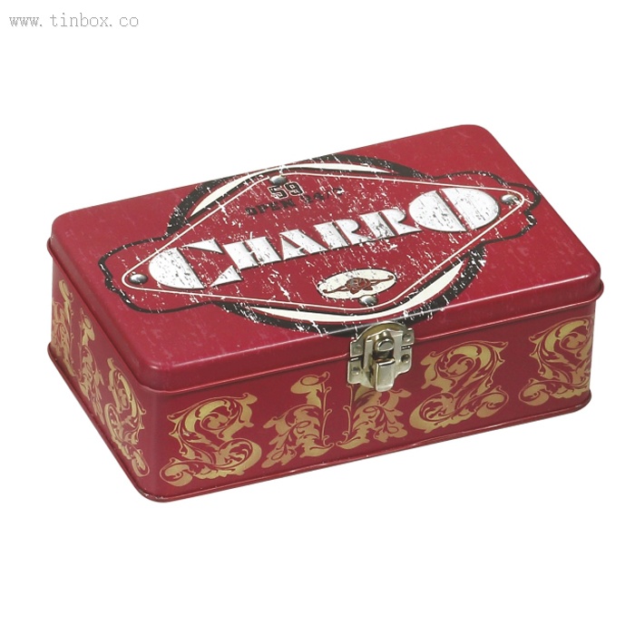 rectangular tea tin box with lock rectangular tea tin box with lock