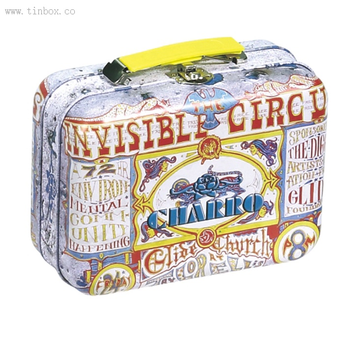 vintage rectangular tea tin box with handle vintage rectangular tea tin box with handle