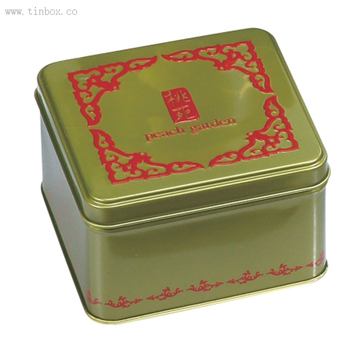 square tea tin box with steppted lid square tea tin box with steppted lid