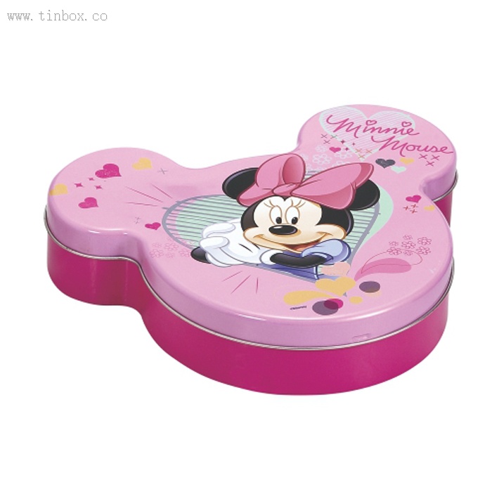 Mickey shaped cosmetic tin box Mickey shaped cosmetic tin box