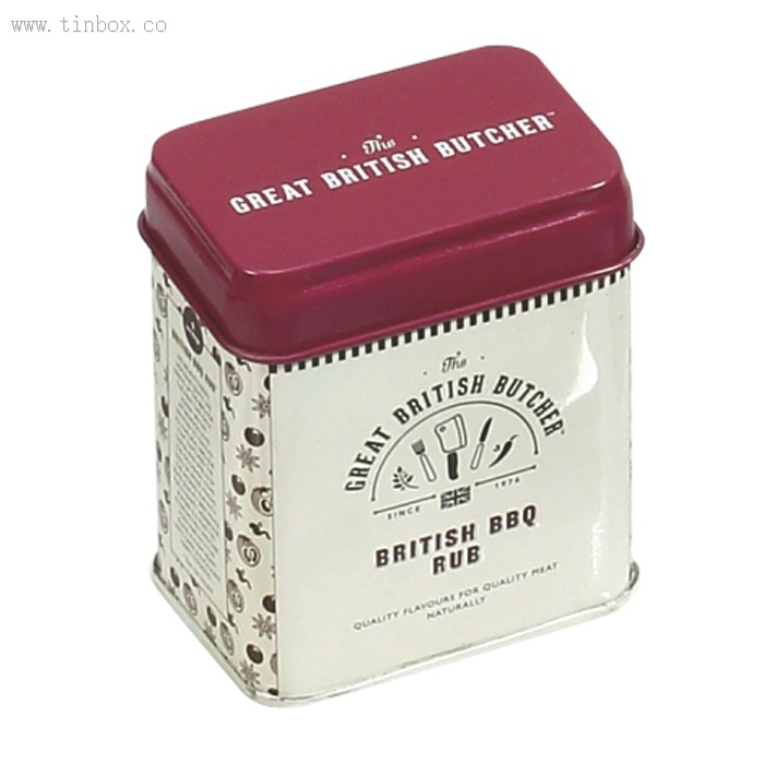rectangular tea tin box with shaker lid rectangular tea tin box with shaker lid