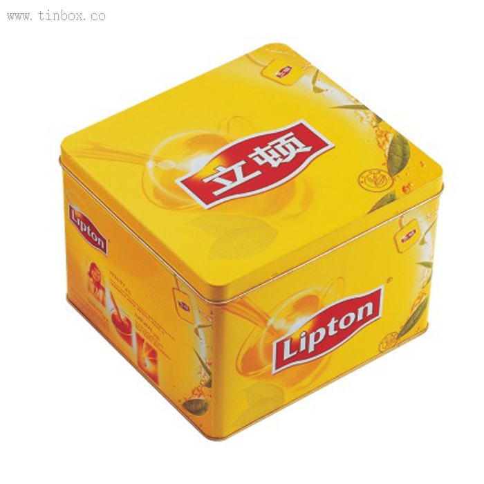 hinged lid square tea tin box hinged lid square tea tin box