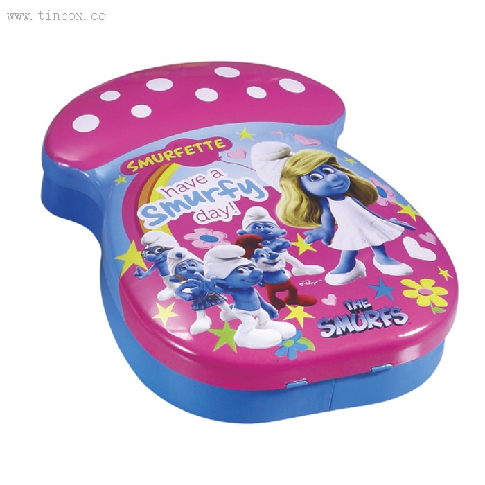 THE SMURFS cosmetic tin box THE SMURFS cosmetic tin box