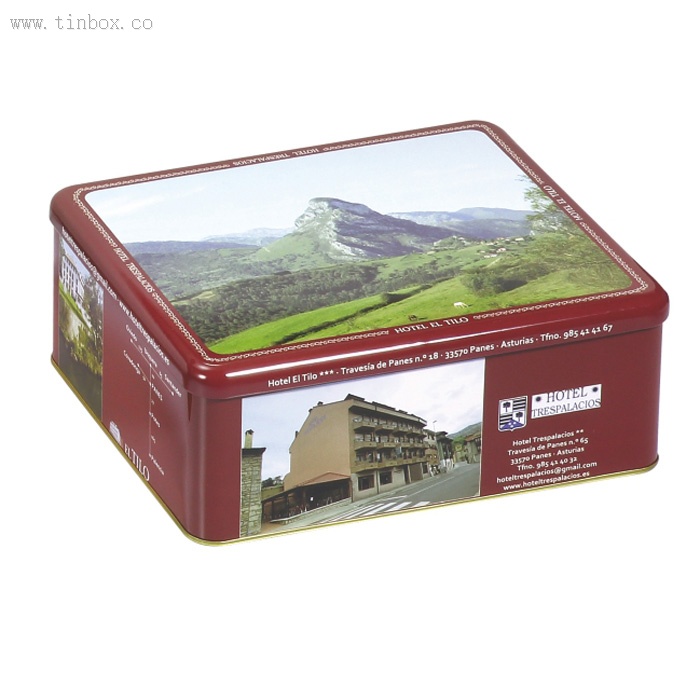 square wine tin box square wine tin box