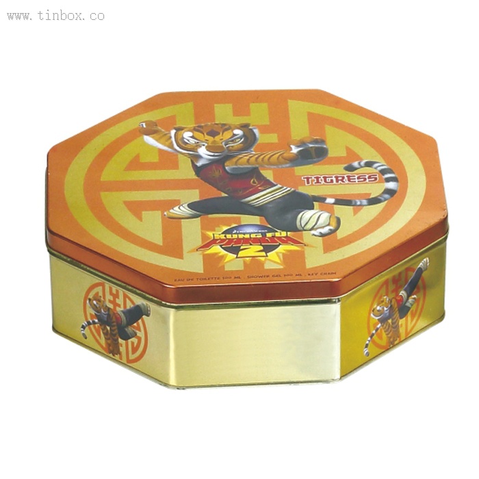octagonal Wine tin box octagonal Wine tin box