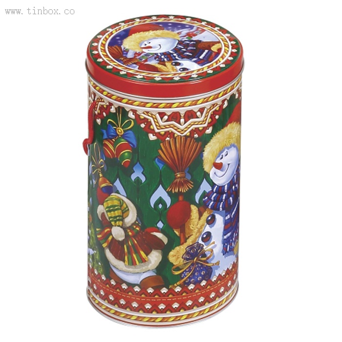 Christmas round wine tin box Christmas round wine tin box