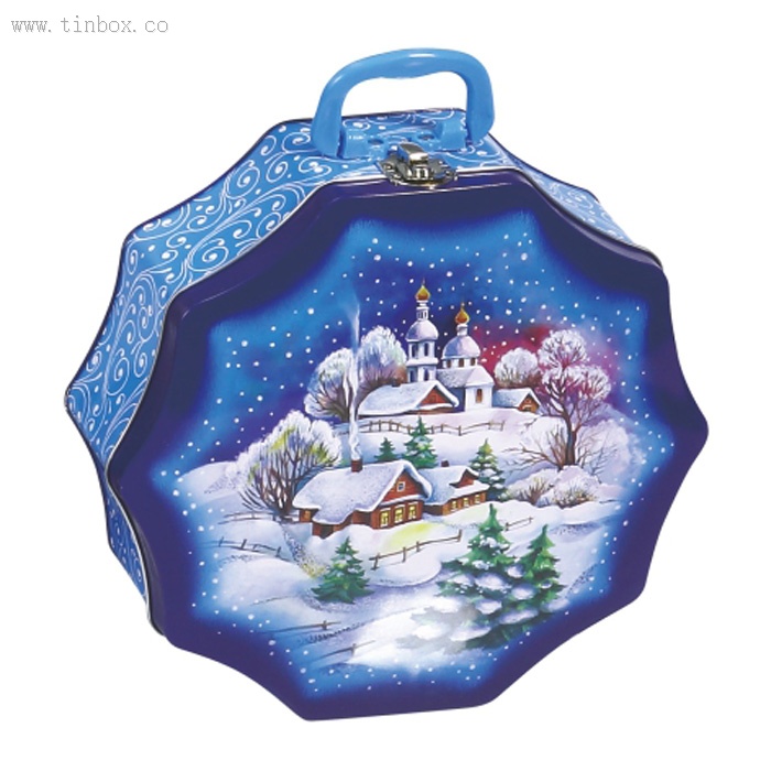 Christmas snowflake shaped wine tin box Christmas snowflake shaped wine tin box