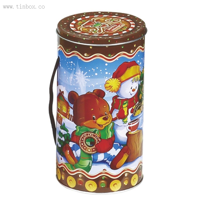 Christmas Personalized Cylinder wine tin box Christmas Personalized Cylinder wine tin box