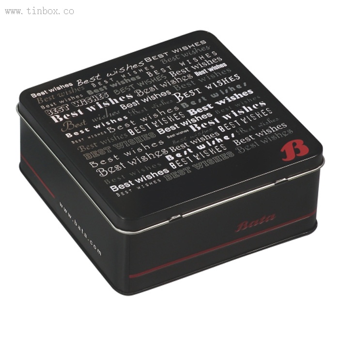 square hinged wine tin box square hinged wine tin box