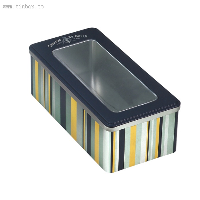PVC window rectangular watch tin PVC window rectangular watch tin