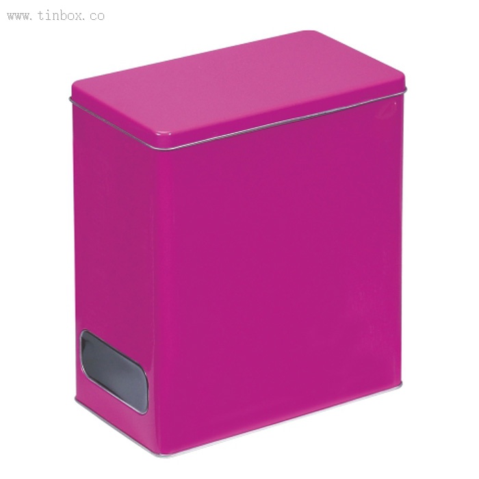 rectangle wine tin box with body window rectangle wine tin box with body window