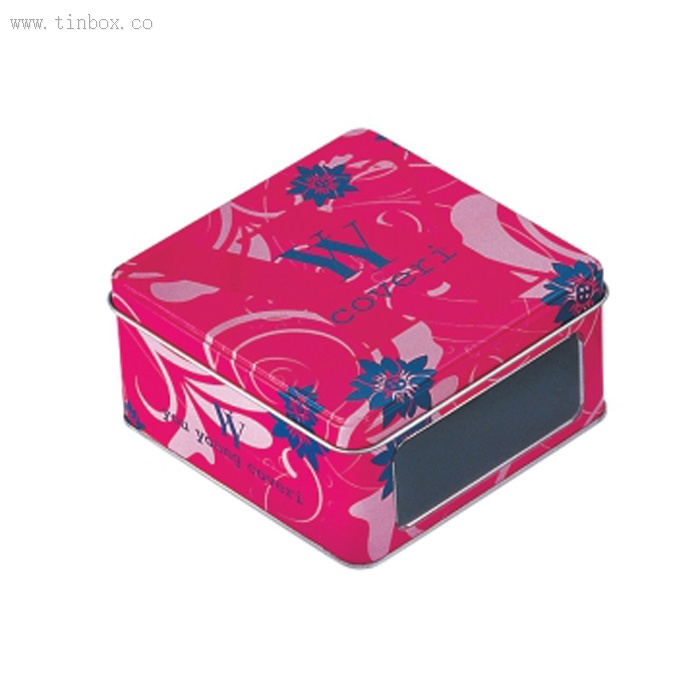 PVC window square watch tin box PVC window square watch tin box