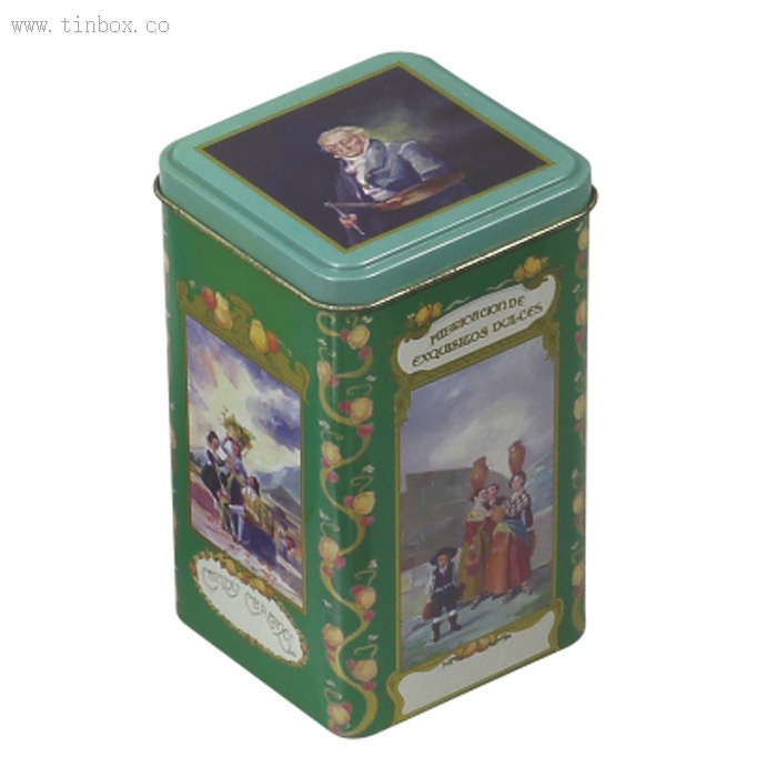 vintage square wine tin box with hinged lid vintage square wine tin box with hinged lid