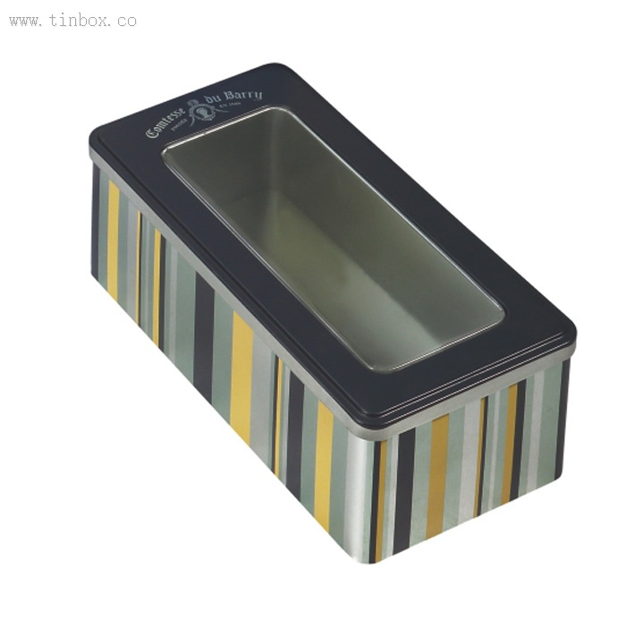 rectangle wine tin box with window rectangle wine tin box with window