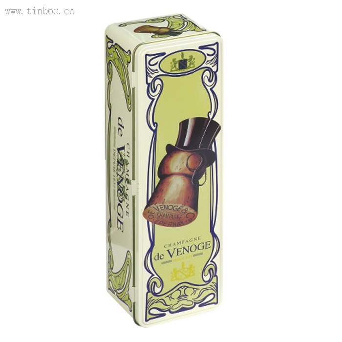 rectangle hinged tin wine box rectangle hinged tin wine box