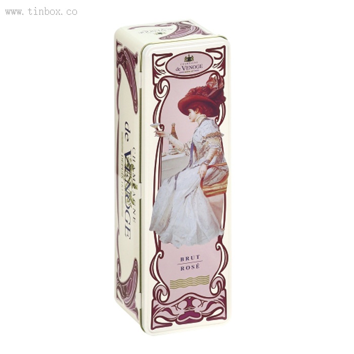 rectangle tin wine box with hinged lid rectangle tin wine box with hinged lid