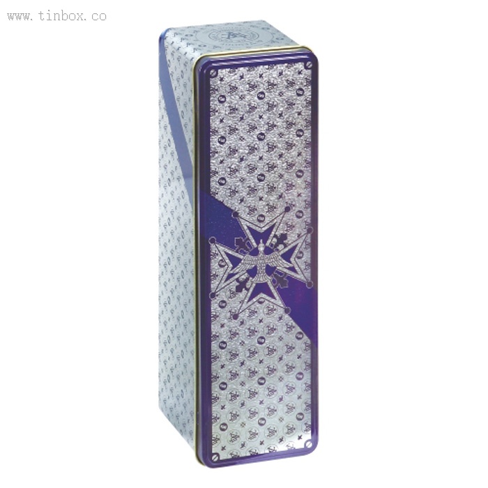 hinged rectangle wine tin box hinged rectangle wine tin box
