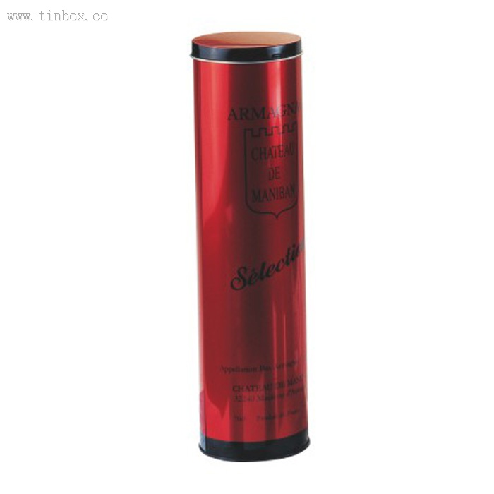 round tin wine bottle box round tin wine bottle box