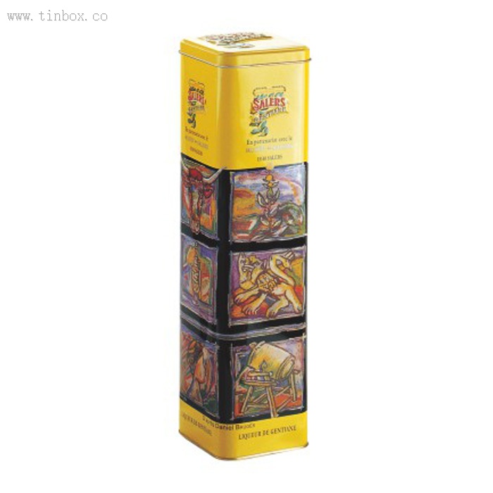square tin box for wine container square tin box for wine container