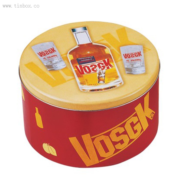 round wine tin storage box round wine tin storage box