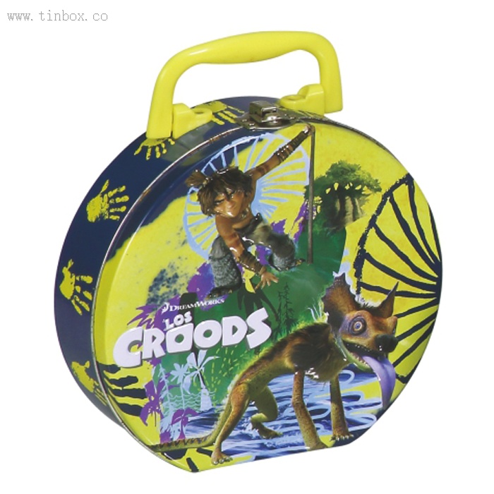 round biscuit tin box with handle round biscuit tin box with handle