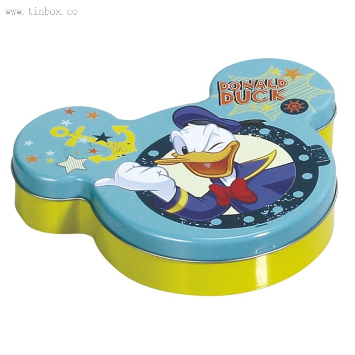 Donald Duck printed biscuit tin box Donald Duck printed biscuit tin box
